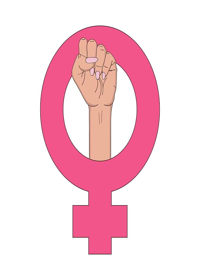 Feminist Symbol with Raised Fist