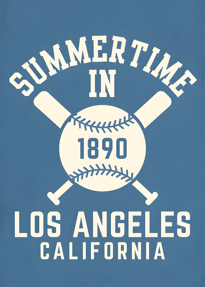 Summertime in Los Angeles 1890 Baseball