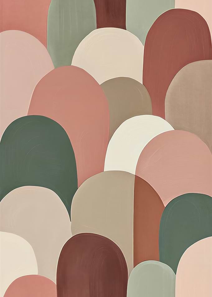 Abstract Geometric Landscape Painting