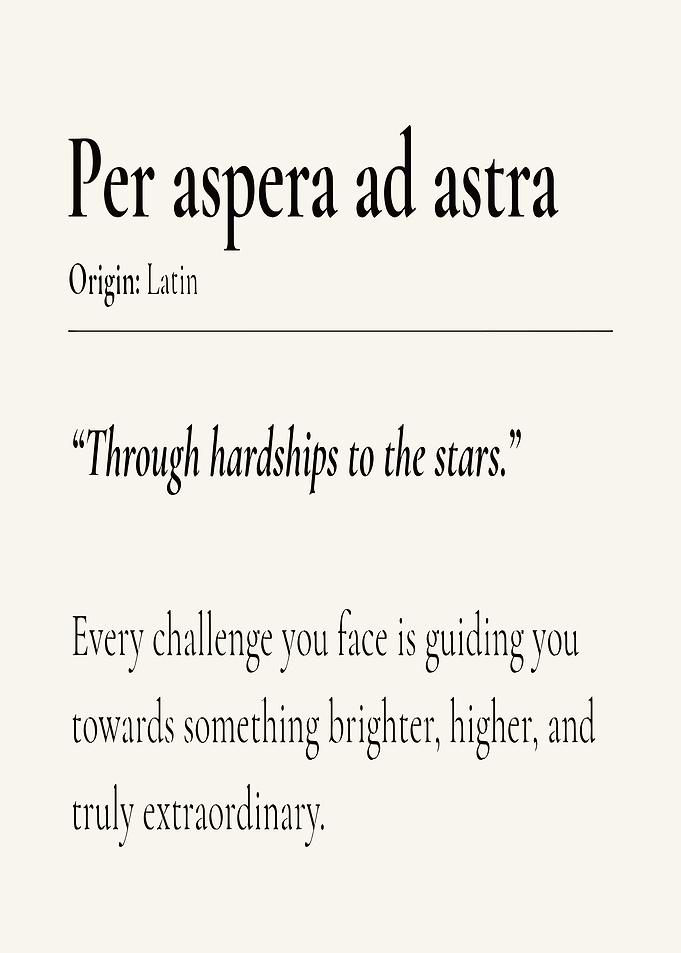 Per aspera ad astra quote