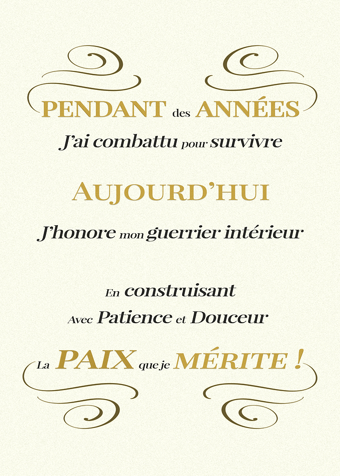 Inspirational French Text Art
