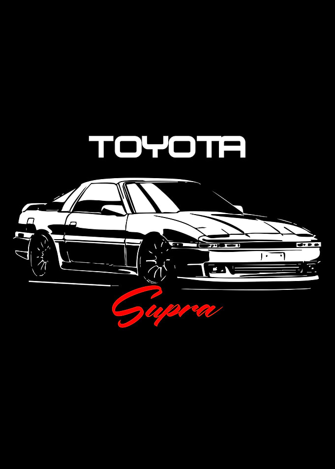 Toyota Supra Car Illustration