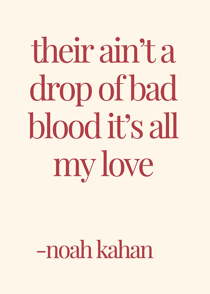 Noah Kahan Lyric Art