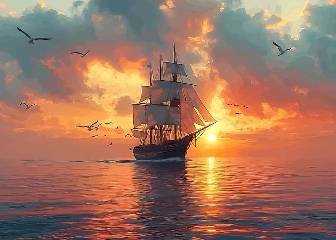 Sailboat at Sunset