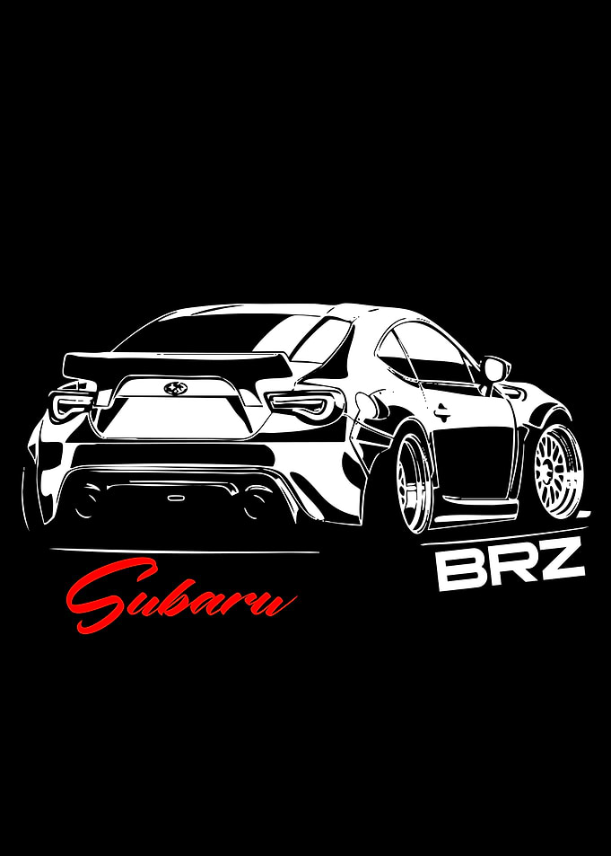 Subaru BRZ Car Illustration