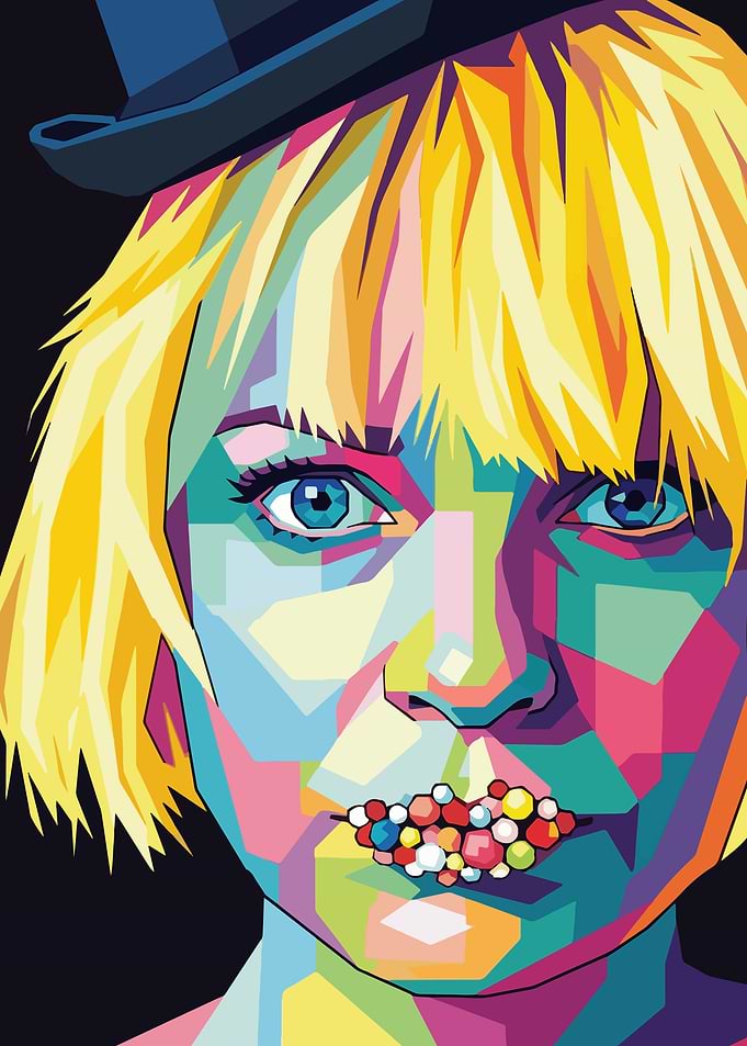 Colorful Portrait of Sia