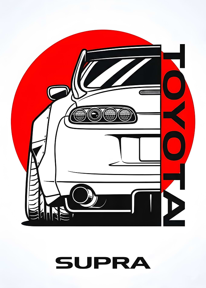 Toyota Supra Car Art