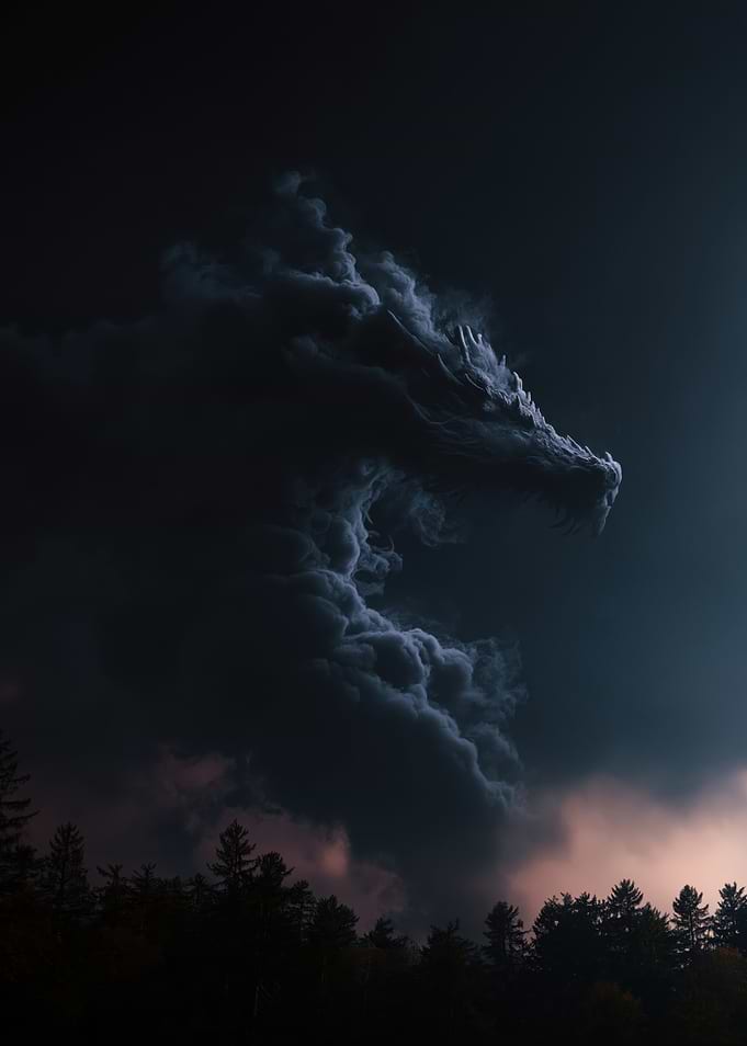 Dragon Made of Dark Clouds