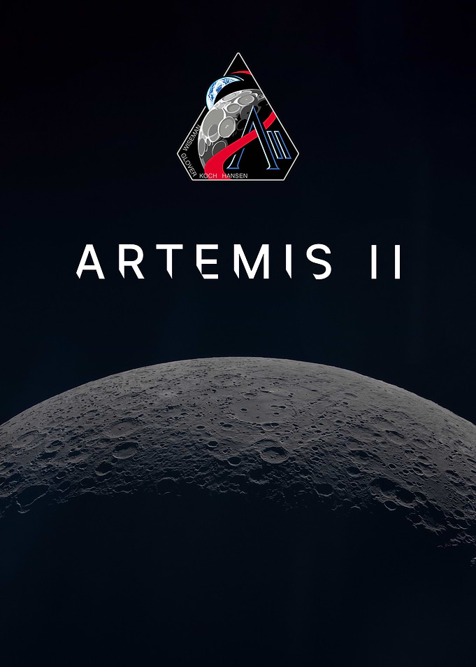 Artemis II Moon with Mission Patch
