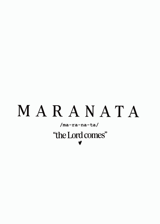 Maranata The Lord Comes Text Art