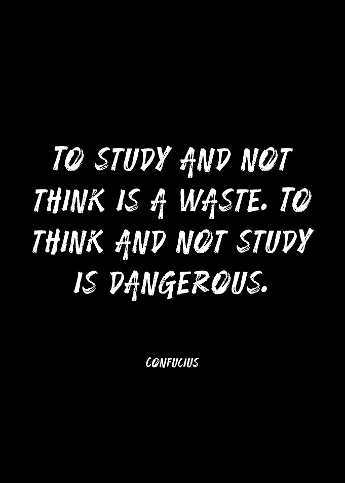 Confucius Quote on Study and Thought
