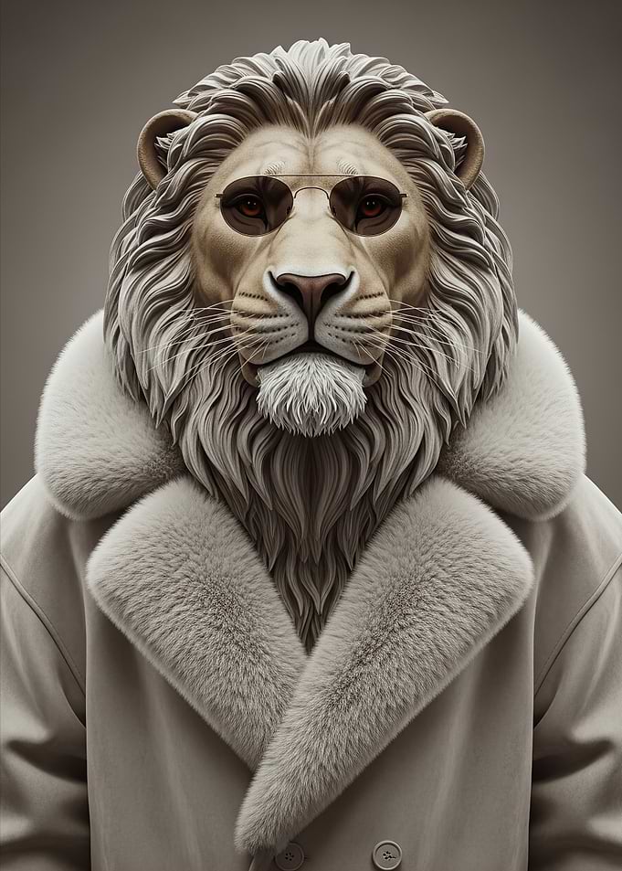 THE Lion in Fur-Lined Coat