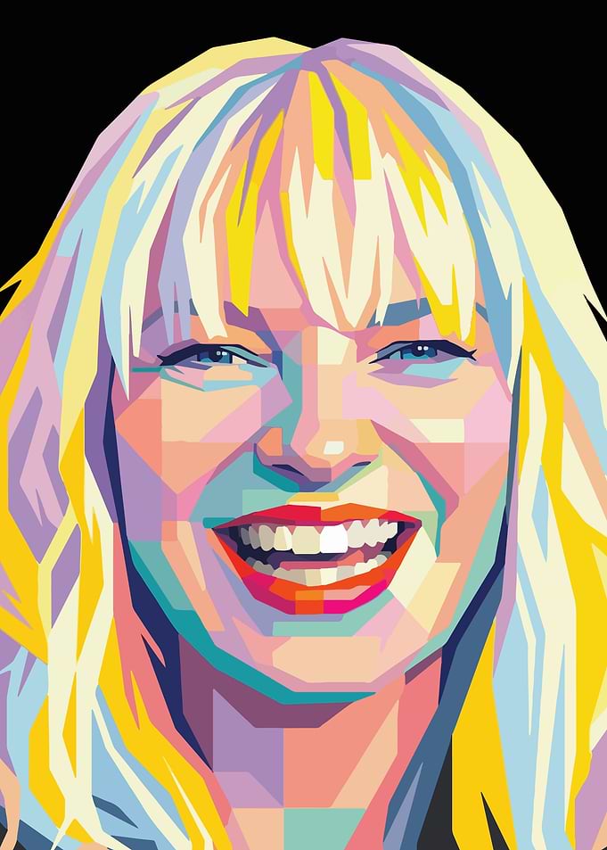 Colorful Portrait of Sia