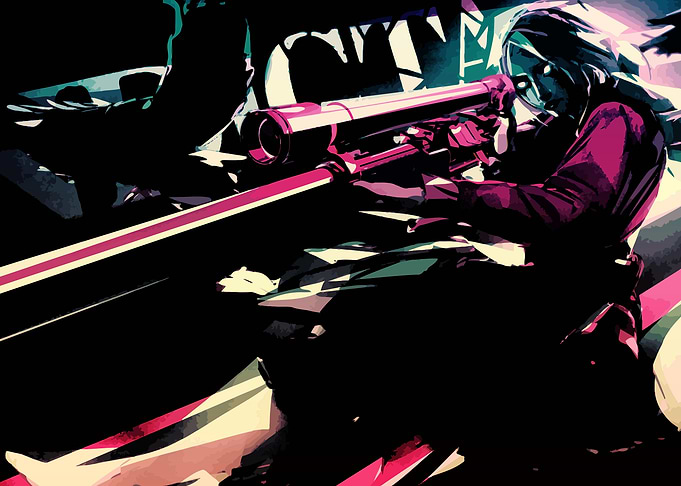 Woman with Sniper Rifle