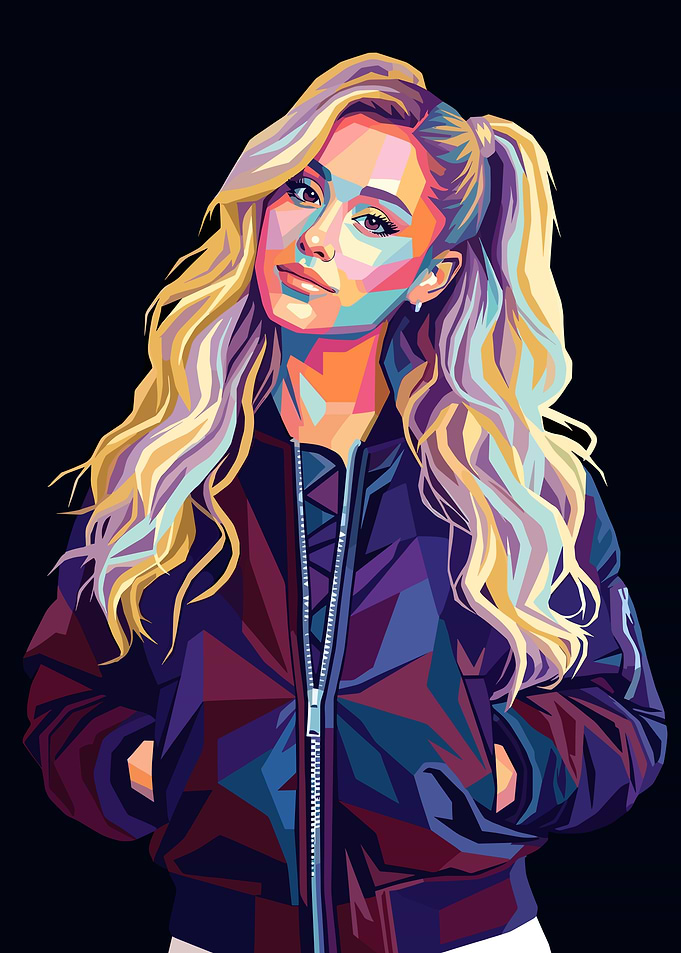 Ariana Grande Pop Art Portrait