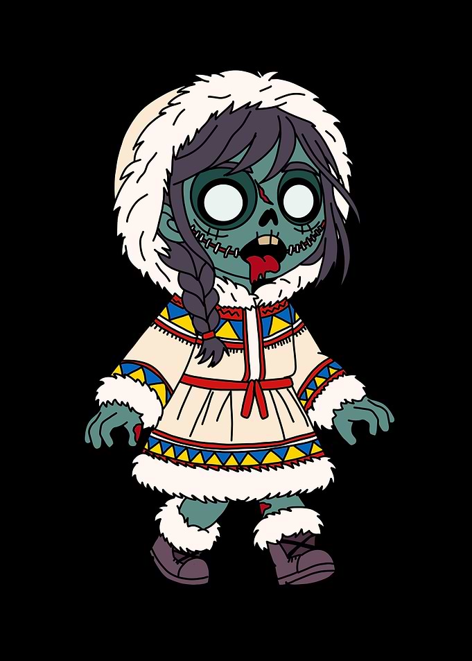 Cute Zombie Inuit Girl