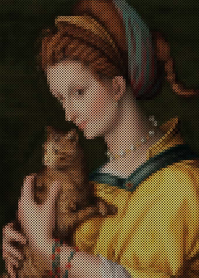 Portrait of a young lady holding a cat