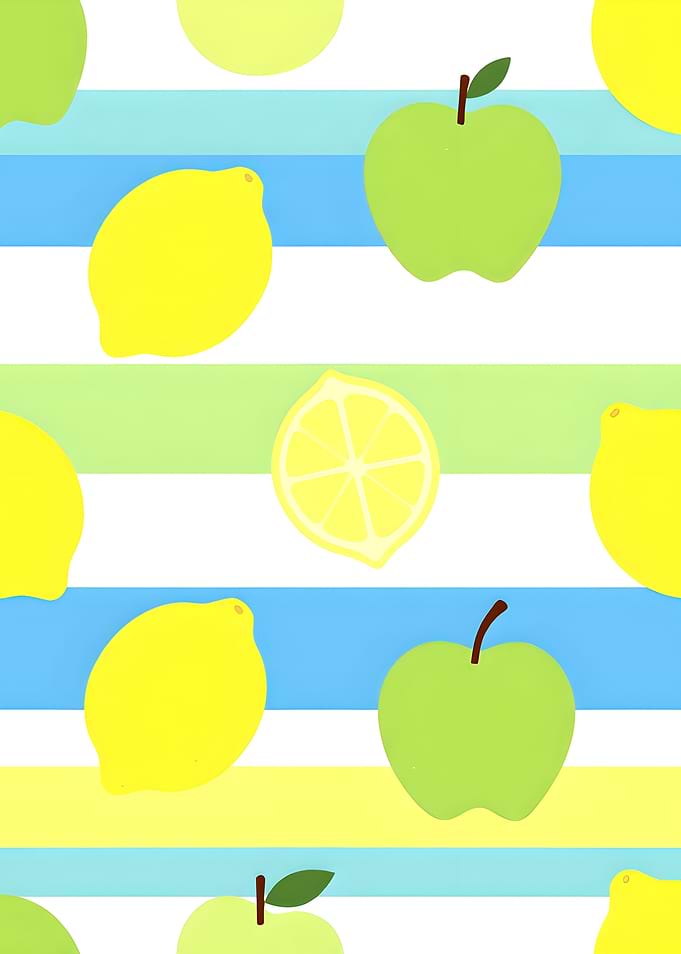 Cute Fruit Pattern with Stripes