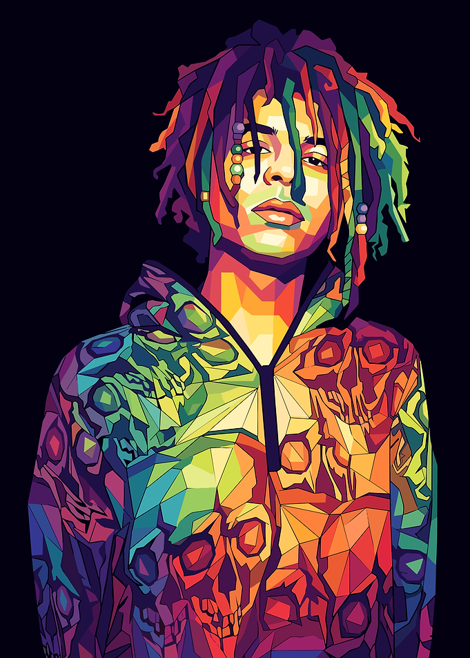 Iann Dior Colorful Skull Hoodie Portrait