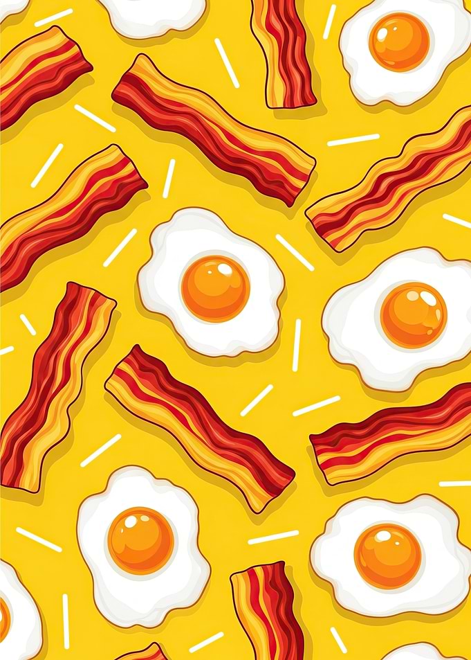 Bacon and Eggs Breakfast Pattern