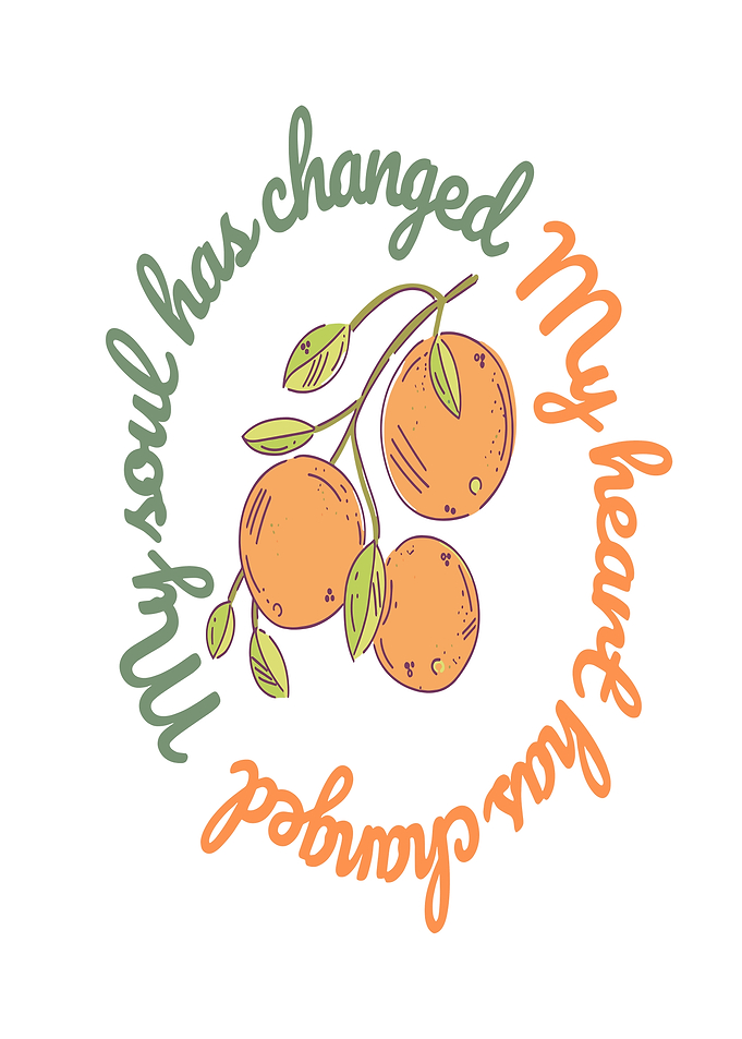 Orange branch with text Noah Kahan