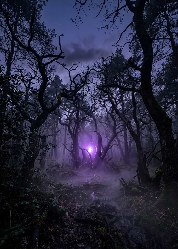 Enchanted Forest at Night