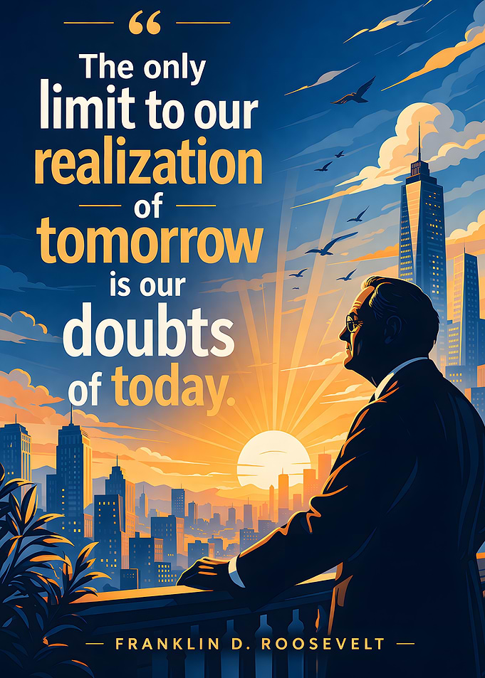 Franklin D. Roosevelt quote about doubts