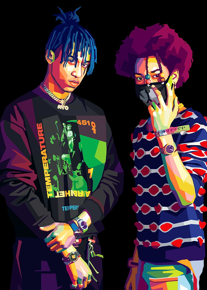 Ayo & Teo in vibrant pop art style