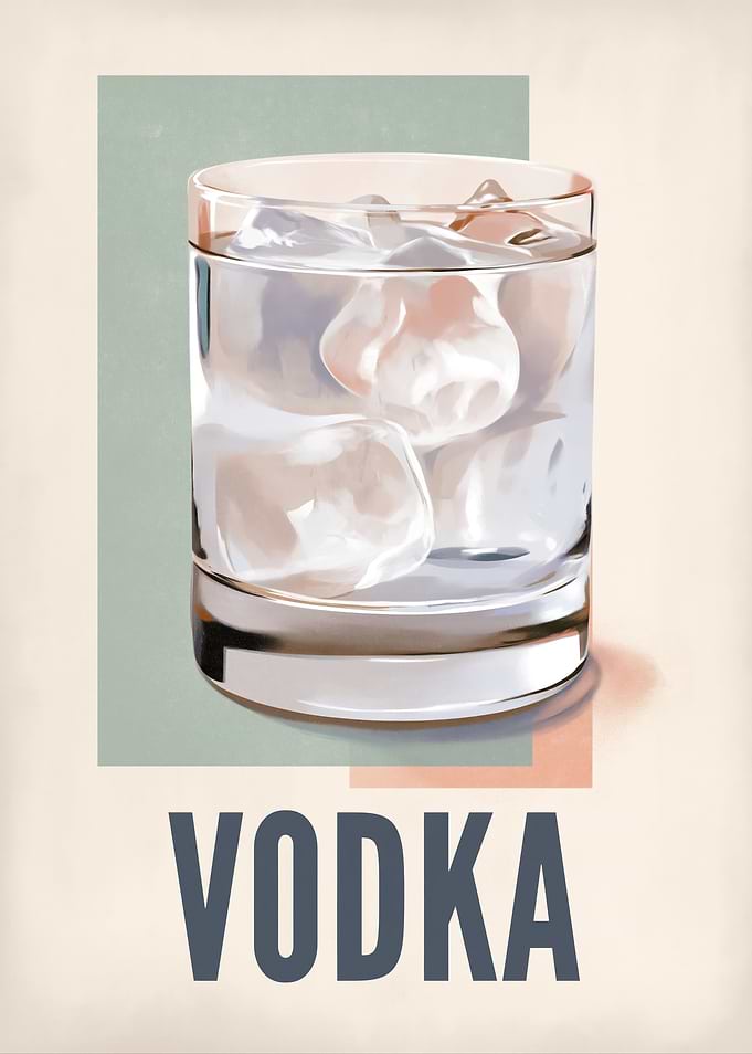 Vodka Glass with Ice