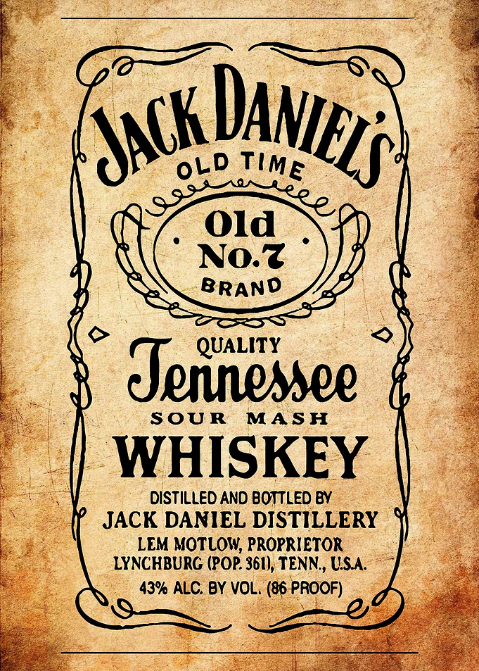Jack Daniel's Old No. 7 Label