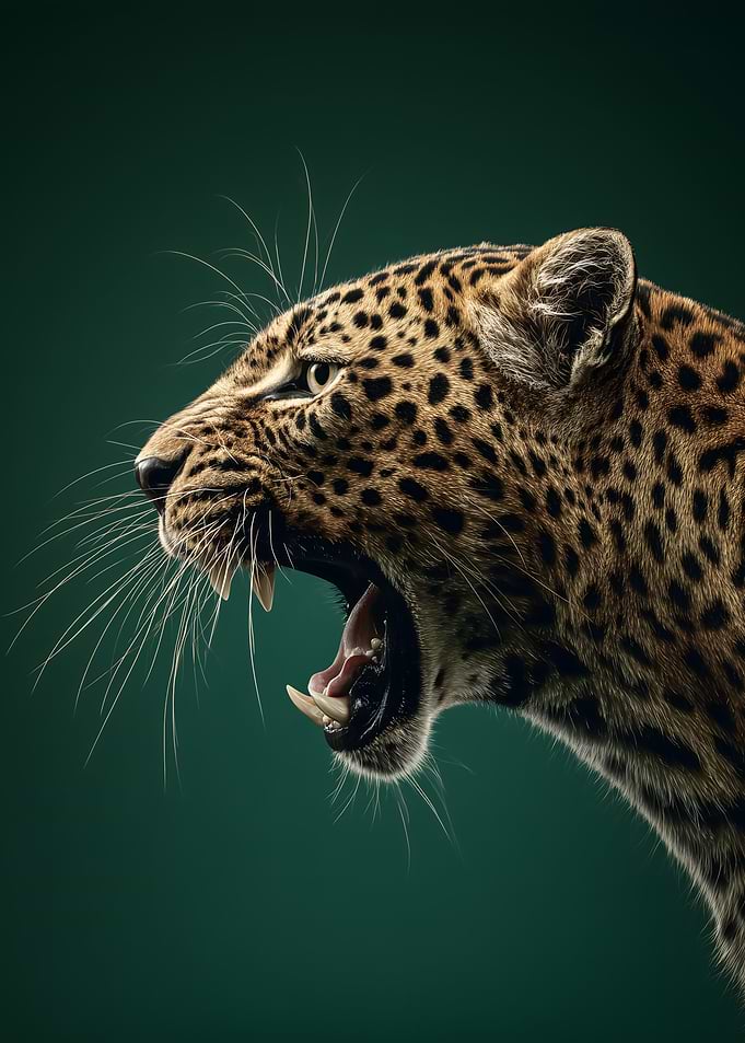 Leopard Roaring