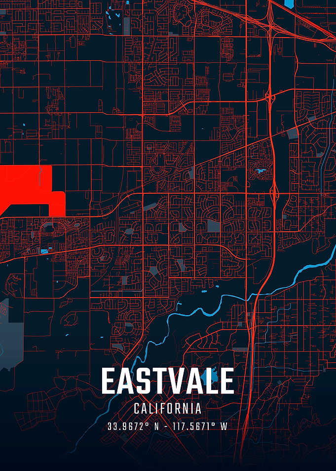 Eastvale California City Map