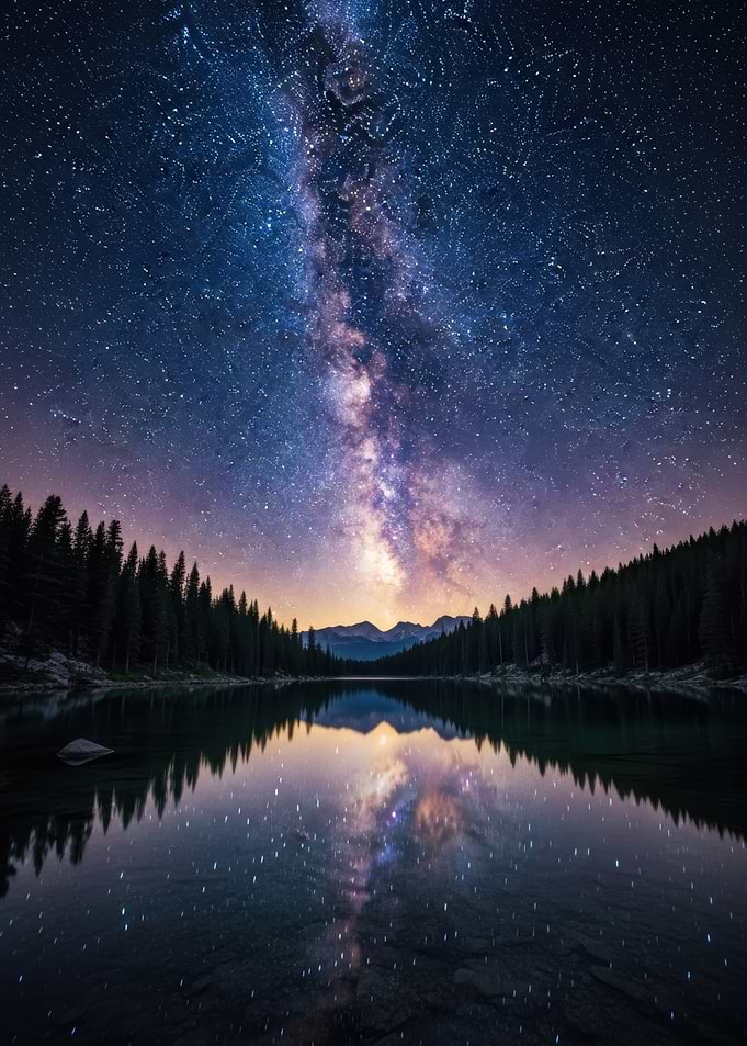 Milky Way Over Lake