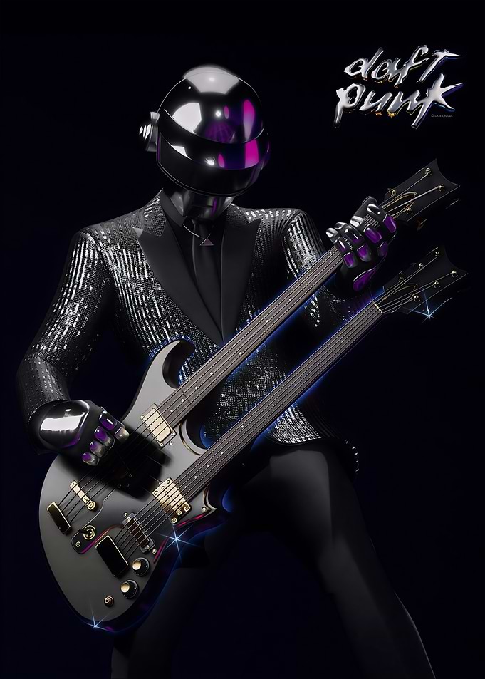 Daft Punk Robot with Double Guitar