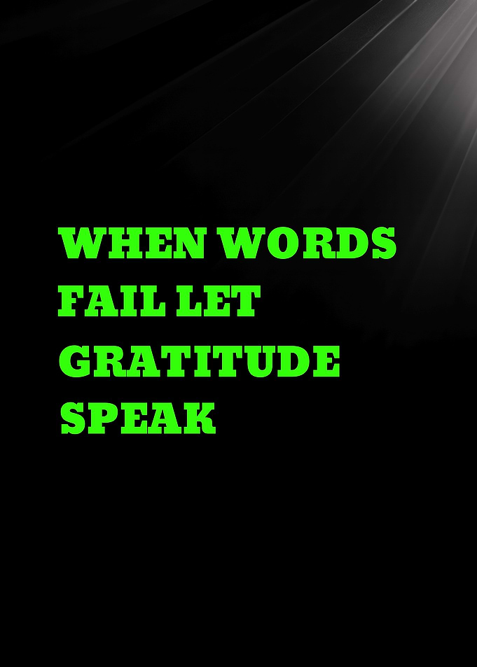 When Words Fail Let Gratitude Speak