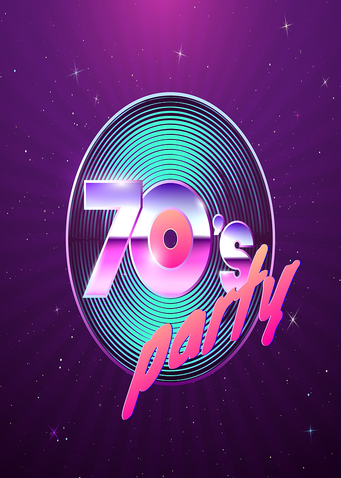 70s Party Retro Vinyl Record