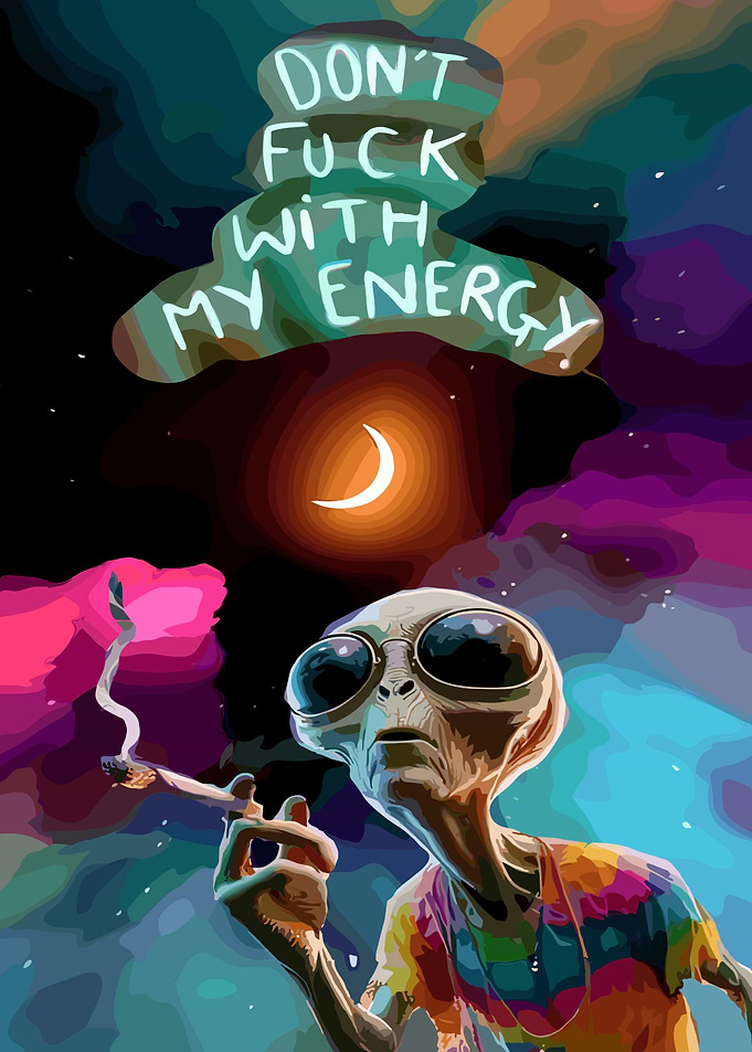 Alien Smoking with Cosmic Background