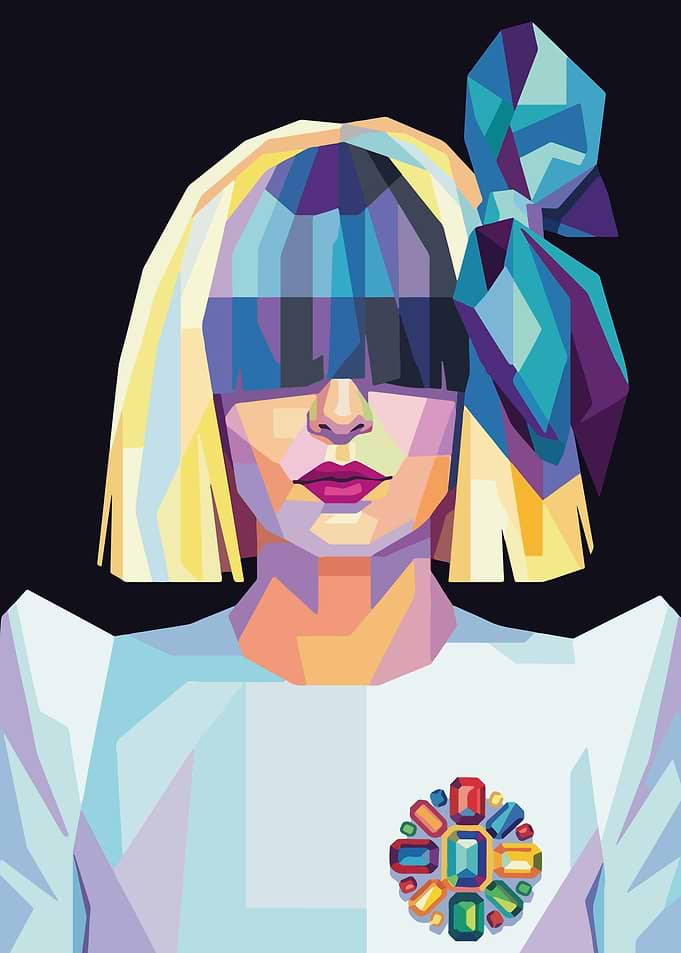 Pop Art Portrait of Sia
