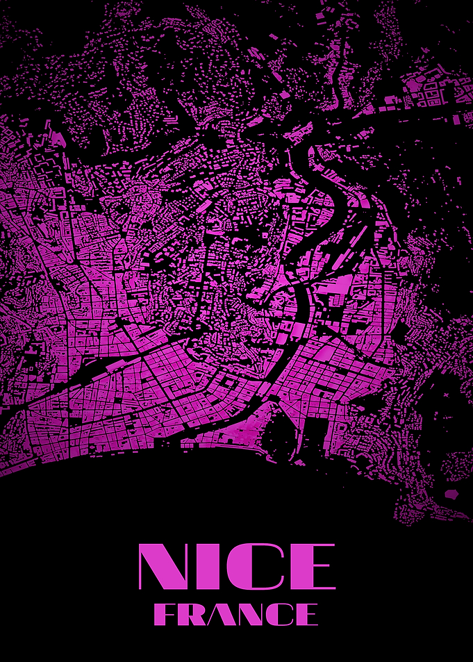 Nice France Map Poster