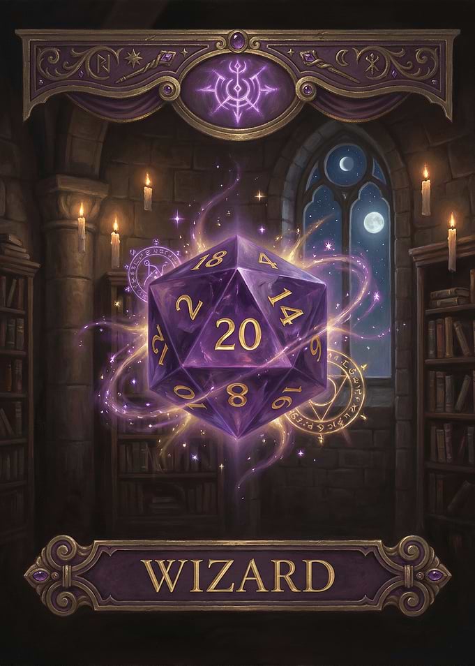 Wizard D20 Dice Magic