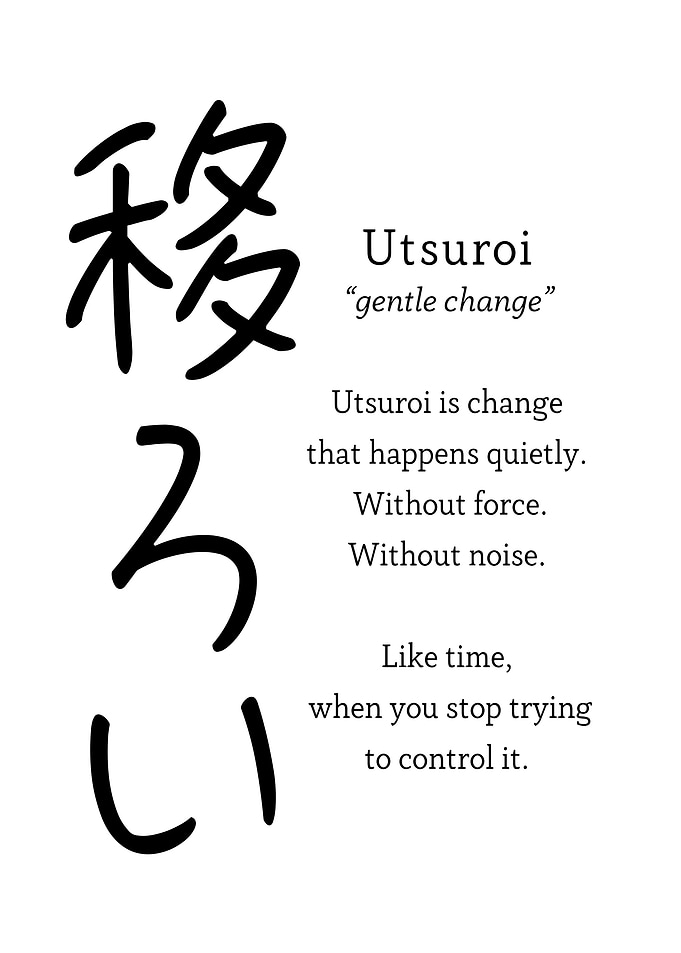 Utsuroi Japanese Calligraphy