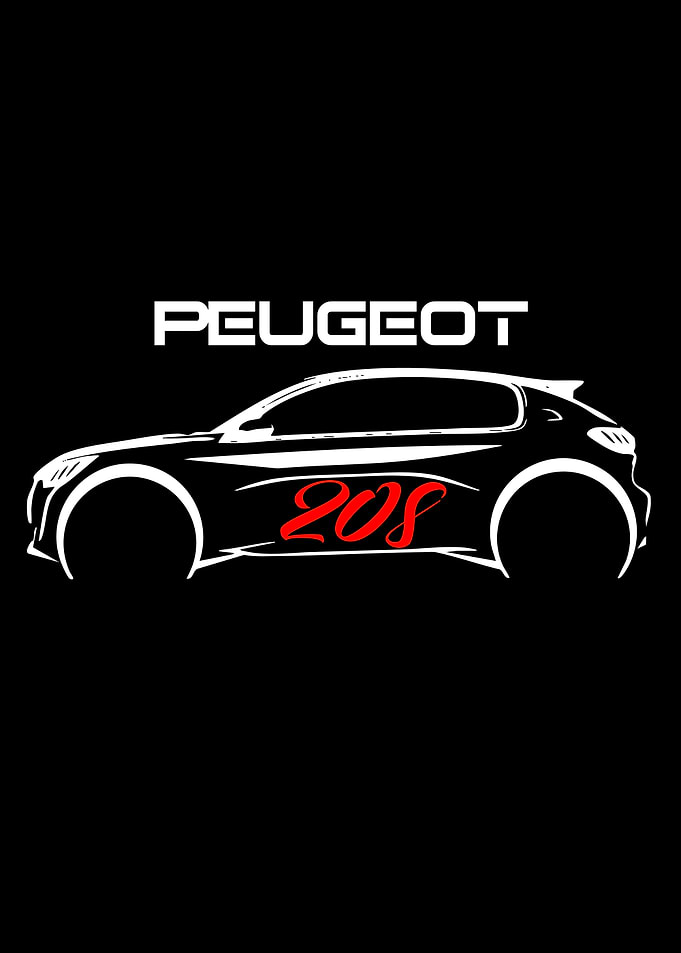 Peugeot 208 Car Silhouette