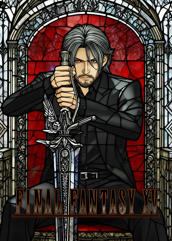 Final Fantasy XV Stained Glass Art