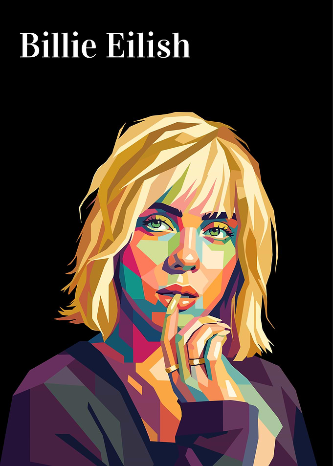 Billie Eilish Pop Art Portrait