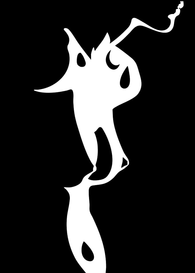 Abstract White Smoke on Black Background