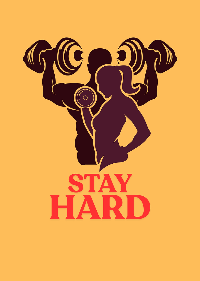 Fitness Couple with Dumbbells
