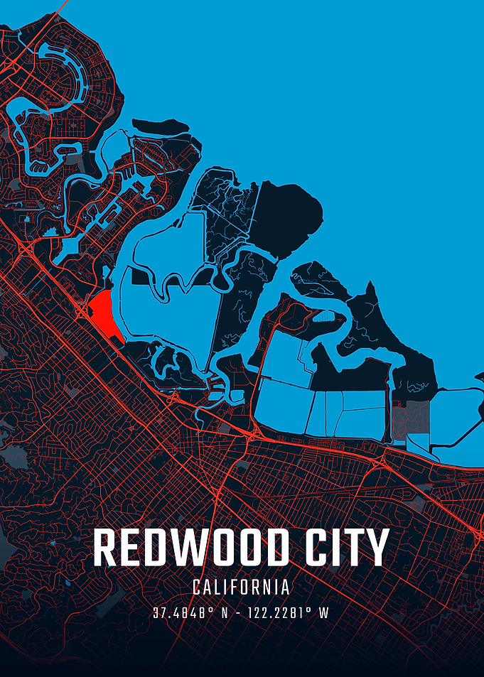 Redwood City California Map