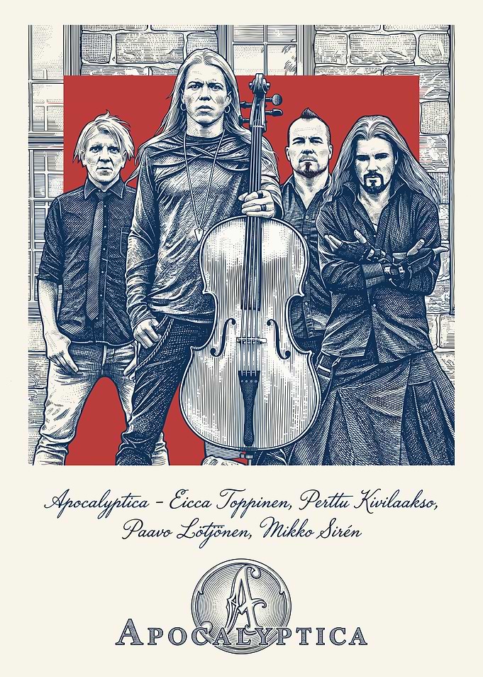 Apocalyptica Band Portrait with Cello