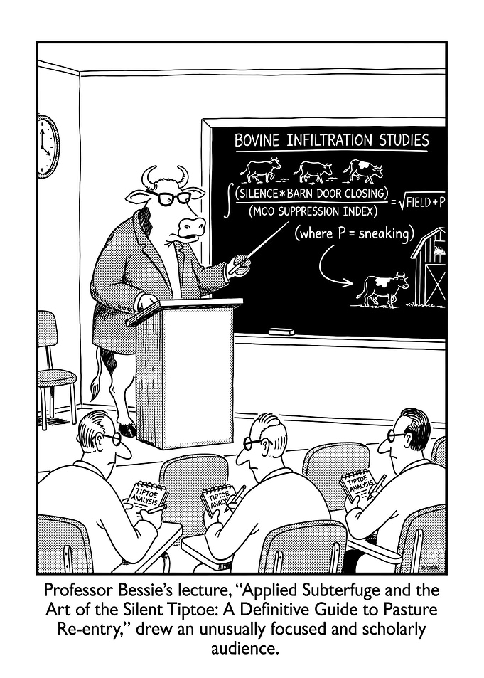 Cow Professor Teaches Bovine Infiltration Studies