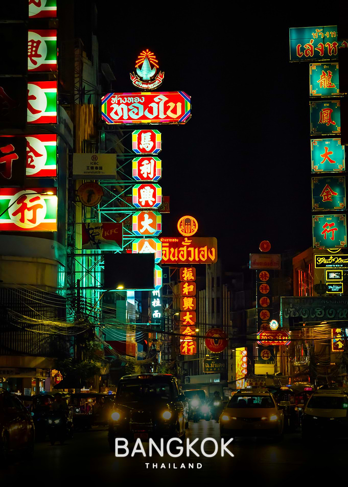 Bangkok Chinatown at Night